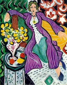 Femme au manteau violeta Mujer con un abrigo morado fauvismo abstracto Henri Matisse Pinturas al óleo
